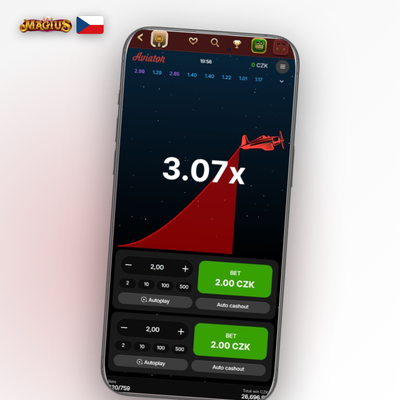 Auto-bet ikona v Magius Casino Aviator – opakovaná sázka bez přerušení po každém kole