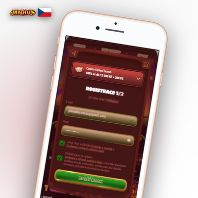 Registrace telefonem v Magius Casino – aktivace účtu pomocí SMS kódu na mobilu